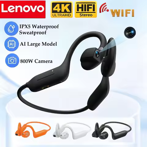Lenovo Intelligent AI Earphones 800W Camera Video HIFI Bluetooth Music AI Translation Q&A Image Reco