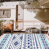 Outdoor Rugs Patio Camping Waterproof - 9x12 Plastic Straw Patio Rug Portable for Campers, Outside R