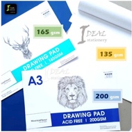 Masterprint • A3 Drawing Pad 135/ 165/ 200GSM DBL135-A3 / DBL165-A3 / DBL200-A3