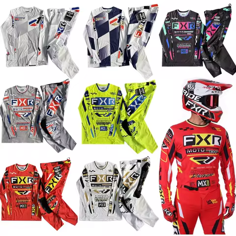 2025 MX FXR Gear Set Dirt Bike Top Moto Jersey Set Motocross Clothing Off Road Moto Combos