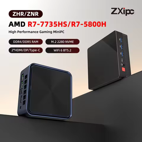 ZXIPC Mini PC Ryzen 7 5800H 6600H 7735HS 4500U DDR4 16GB 512GB Nvme SSD WIFI6 BT5.2 Desktop MINI PC 