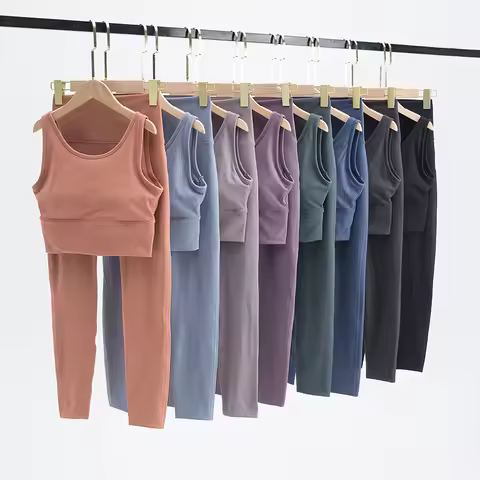 TRY TO BN Gym Sets Sports Bra Women Tracksuit Fitness High Waist Legging Workout Woman Sportswear At