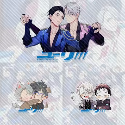 15CM Anime Yuri on Ice cute Acrylic Stand Model Cosplay Charm Characters Ornament Accessories Goods 