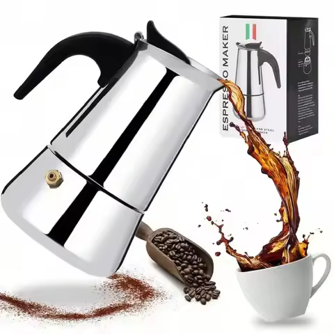 Mocha Coffee Pots Italian Aluminum Octagonal Pot Coffee Cup Maker Tea Maker Portable Coffee Maker