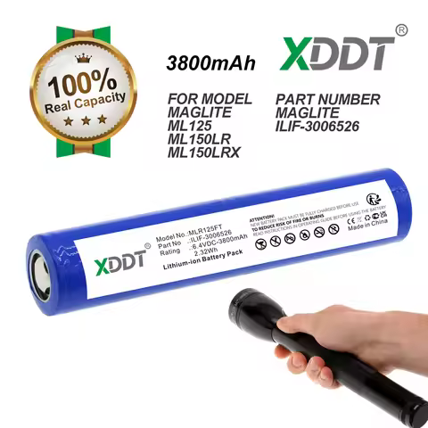 Flashlight 3800mAh Battery For Maglite ML125 ML150LR ML150LRX ILIF-3006526