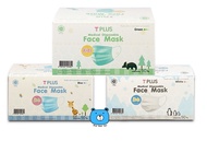 T Plus Medical Disposable Face Mask Kids หน้ากากอนามัยทางการแพทย์ สำหรับเด็ก #สีฟ้า/สีเขียว/สีขาว ( กล่อง 50 ชิ้น )
