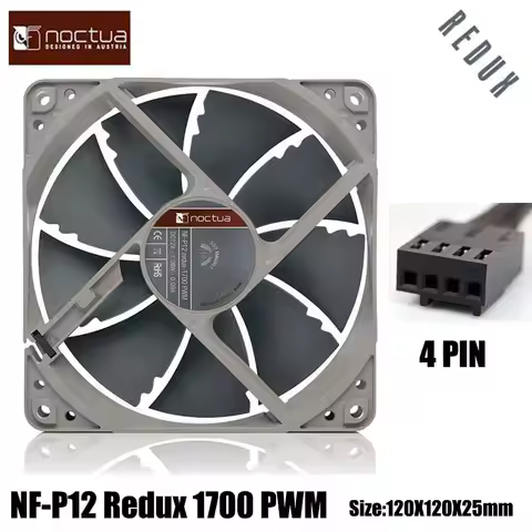 Noctua NF-P12 Redux-1700PWM 12cm Case Fan CPU Fan 4pin Fan 9 Blade Design SSO Bearing Eddy Current C