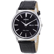 [Powermatic] Orient FUG1R002B6 Analog Quartz Black Dial Silver Tone Black Leather Men'S Watch