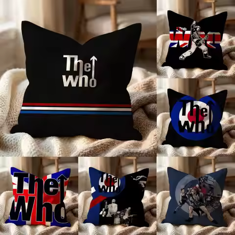 T-The W-Who Rock Cushion Cover Multi-Scene Pillow Cover for Home & Car - Reversible, Soft & Durable 