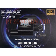 T-MAZ TZ-X10FR FRONT 4K DASH CAM REAR 2K, DUAL VISION WITH ADAS SYSTEM
