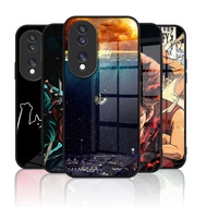 Glass Casing Huawei honor 70 5G / honor 70 pro 5g Tempered Glass Case Hard Back Cover Soft Silicon E