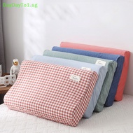 DAYDAYTO Soft Cotton Latex Pillow Case Cover Solid Color Plaid Sleeping Pillowcase for Memory Foam Pillow Latex Pillow 30x50CM SG