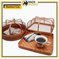 DULANG ROTAN SEKALI PENUTUP DULANG BULUH DULANG MAKANAN BAMBOO ROTTAN WITH COVER 1PCS