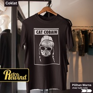 Colab Nirvana Cat Cobain T-shirt Size S - 7XL Big Size Jumbo and Children'S T-shirt Size XS - XL (ag