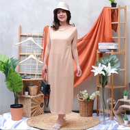 Inner Jersey Dres Span || Inner Gamis Wanita Tanpa Lengan || Inner Span