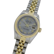 勞力士 Datejust 179173 F 序號，女士自動腕錶，不鏽鋼 (SS)、黃金 (YG) 和灰色調。