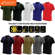 888.CO Unisex Adult Round Neck T-Shirt - Microfiber, Anti-Bacterial, 135 grams