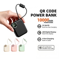 [SG Stock] CCC QR Code Power Bank Fast Charging 10000mAh Mini Portable Charger 22.5W Built In Dual-C
