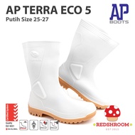 Sepatu boot Pendek AP Boots AP TERRA ECO 5 PUTIH Karet Lokal Lentur Ringan Anti Slip & Air Perairan