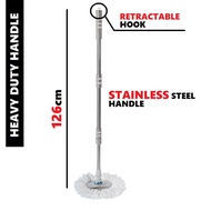 DIGILIFE Heavy Duty Microfiber Stainless Steel Easy Spin Mop Spinner Floor Mop Lantai Accessories / 
