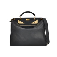 Fendi Peekaboo躲貓貓牛皮小惡魔圖案扭鎖斜挎包單肩包