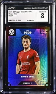 Topps Deco UEFA 2022/23 Diogo Jota Blue #1/49 CGC評級8分 利物浦 迪亞高祖達 球星卡 包順豐