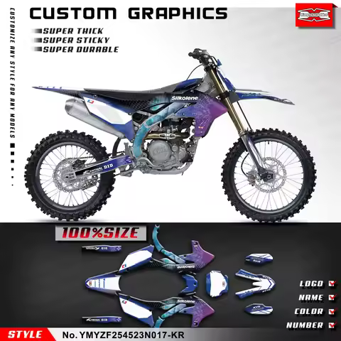 KUNGFU GRAPHICS Adhesive Sticker Motorcycle Decals for YAMAHA YZ450F YZ250F YZ450FX YZ250FX YZF 23 2