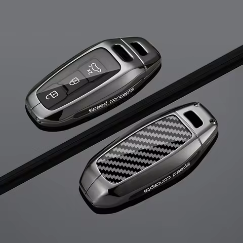Suitable Zinc Alloy Leather Car Key Case Cover For Audi Q6L E-tron A5L 2026 Audi A3 A5L Q6 A6L Q5 20