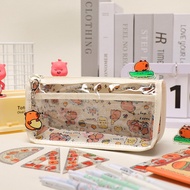 Cartoon Students Pen Boxes Crayon Shin-chan Stationery Bags Capybara Pencil Cases