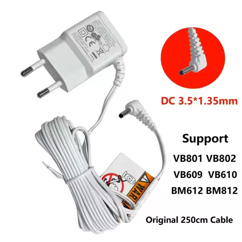 Original EU Power Adapter Charger 110-240V DC 5V 1A Power 3.5x1.35mm For Baby Monitor VB801 VB802 BM