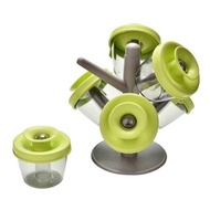 HIJAU Spice Rack Pop Up Spice Rack 6 pcs Practical Green