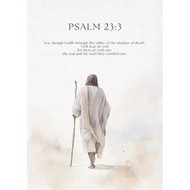 Christian Bible Verse Wall Art - Psalm 23_3, Jeremiah 29_11, Psalm 91_2 Inspirational Quotes Canvas