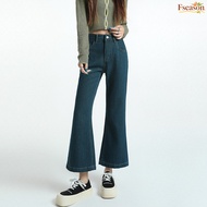 Premium Korean Jeans High-Waisted 9-Point Stretch Flare for Casual Wear