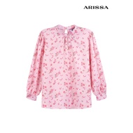 Arissa Women Superman Regular Fit Heavy Satin Printed Long Sleeve Blouse - ARS-13976