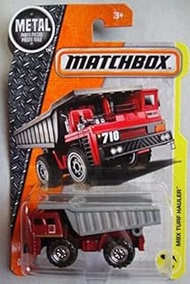 Matchbox 2017 MBX Construction MBX Turf Hauler (Dump Truck) 45/125, Maroon and Gray