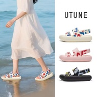 UTUNE Summer Ladies Strap Sandals for Women Outdoor Beach Shoes Indoor Cushion Thick Sole Breathable