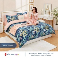 KATUN LOKAL SILIKI Bedcover Set Premium Local Cotton 3D Floral Motif | New 3DDesign Size 90x200 140x