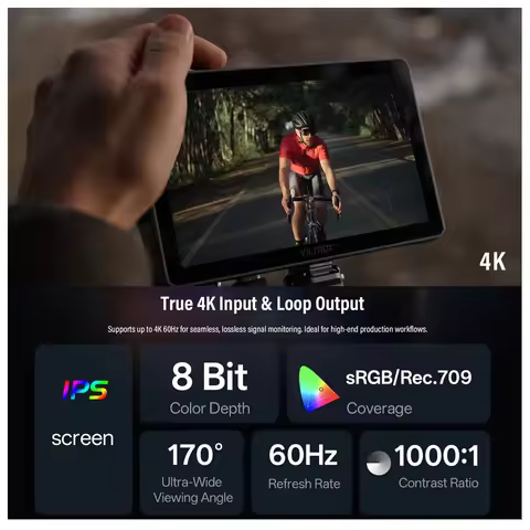 Viltrox DC-A1 Digital Camera Monitor 7 Inch Wide Monitor 2800 Nits 1080P 4K HDMI Touch Screen Monito
