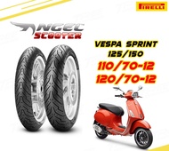 ยางมอเตอร์ไซต์PIRELLI ลาย ANGEL SCOOTER สำหรับ vespa sprint 125/150 ขนาด 110/70120/70 ขอบ 12