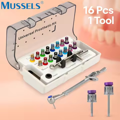 16pcs Dental Implant Screwdrivers Prosthetic Kit Torque Wrench Screw Drivers Remover Universal Resto