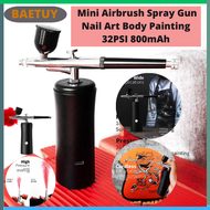 COD BAETUY Mini Airbrush Spray Gun Nail Art Body Painting 32PSI 800mAh - B-32 / Alat Airbrush Mini /