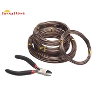 5 Roll Tree Training Bonsai Wire Cutter Anodized Aluminum Wire for Holding Bonsai Branches Small Tru