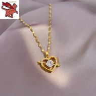 gold necklace pawnable 18k an arrow through the heart love necklace female luxury temperament Korean sweet necklace fashion collarbone chain pendant girlfriend birthday gift