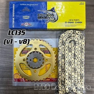 YAMAHA LC135 428 Espada Oring Chain Gold Sprocket Set