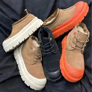 WW5F 25 New Style Lace-Up Waterproof Men Snow Boots Thick-Soled Leather Thickened Warm Couple Shoes