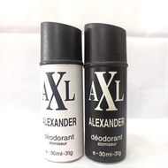 AXL ALEXANDER PARFUM DEODORANT SPRAY 30 ML putih/hitam