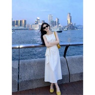 Sleeveless Beige Dress Small Long Dress
