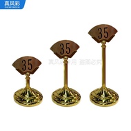 Table Number Plate Activity Stainless Steel Double-Sided Table Seat Number Plate Number Plate Stand 