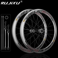 RUJIXU 700C Silver Bike Wheelset Frame, Road Wheel Pack, V Cdisc Brake, Lap Brake, Straight Fixed Ge