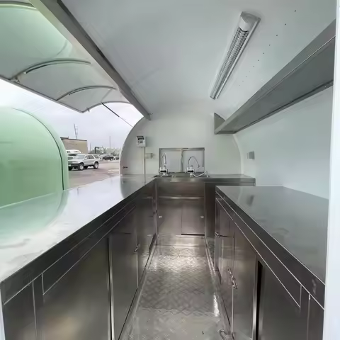 Commercial Portable Food Trailer Mobile Snack Cart Outdoor Catering Street Food Kiosk Equipment